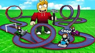 ROBLOX CHOP AND FROTY BUILD THERE OWN GO CART TRACK