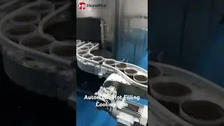 Automatic hair wax jars hot filler heat filling cooling production line #hotfiller #coolingmachine