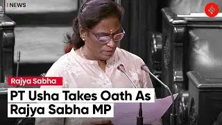 Former Athlete PT Usha Takes Oath As Rajya Sabha Member