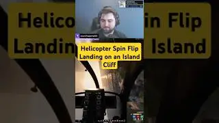 Helicopter Spin Flip Landing on an Island Cliff  in Arma Reforger | #armareforger #armagameplay