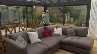 5.5m x .5.5m Glass conservatory with XP Gliding Doors