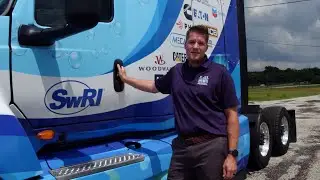 Test driving the H2-ICE demo truck