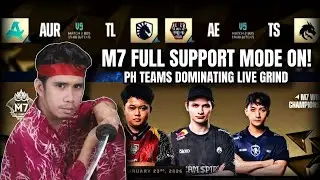 M7 FULL SUPPORT MODE ON! 🇵🇭 PH TEAMS DOMINATING &ndash; Live Grind & Reactions! #MLBBM7