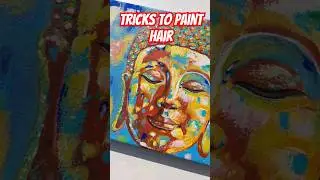 Tricks to paint locks of Buddha#art #buddhaart #indianart #shortsfeed #artwork #shortsvideo