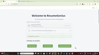 🚀 Resume Genius &ndash; AI-Powered Resume Assistant (Prototype Demo)