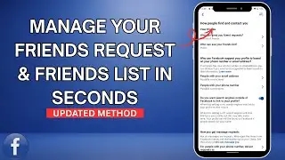 How To Manage Friends Request And Friends List On Facebook | How To Solve