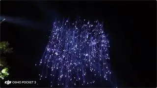 Pyro drones in Live Music Show