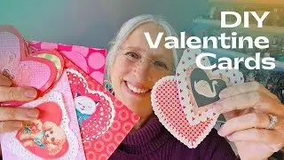 DIY Valentine Cards: Budget-Friendly & Vintage-Inspired Cards from paper scraps
