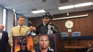 Atlantic City cop shot on duty speaks against police cuts