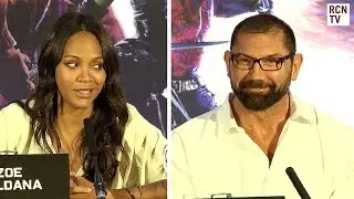 Zoe Saldana & Dave Bautista - Alien Make Up - Guardians of the Galaxy Premiere