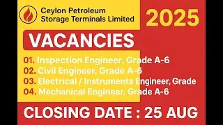 ඉංජිනේරු රැකියා 2025 | CPSTL Civil, Electrical, Mechanical Vacancies | Closing Date: 25 Aug
