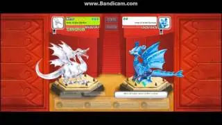 Dragon City Combat Video- Mirror Dragon vs Wind, Mirror, and CRYSTAL Dragons