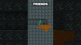 FRIENDS luck vs MY luck mining in Minecraft (INSANE) #shorts #meme #memes