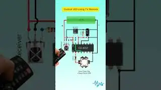 Control LED with TV Remote | Simple IR Circuit #Shorts