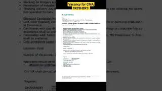 CMA INTERNSHIP |CMA ARTICLESHIP |CMA TRAINEE VACANCIES #hiring #jobvacancy #jobseeker#jobopportunity