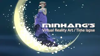 The process of drawing a character in virtual reality - time lapse video