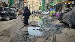 Karachi&rsquo;s Urdu Bazaar Turns into a Mess with Sewage Water and Garbage