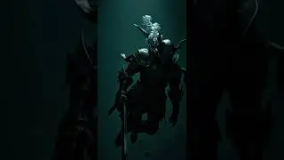 dark fantasy knight falling into deep water ocean #fall #darkfantasyaesthetic  #darksouls #cinematic