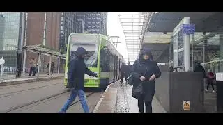 Watching trams in Croydon!