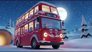 Santa Bus Drives Through Icicle Tunnel ❄️ | Winter Vehicles Song for Kids