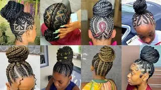 New Style Cute Braids Hairstyles with Different Types of Bun #braidsforgirls #messybunhairstyle