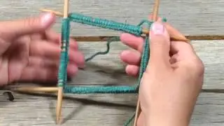 Join knitting in the round with dpns (double pointed needles)
