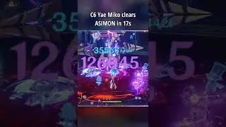 C6 Yae Miko clears ASIMON in 17s  #genshinimpact #abyss #genshin #spiralabyss #yaemiko #furina