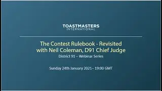 Webinar 24 - The District Rulebook (Revisited) with Neil Coleman