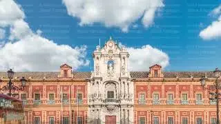 The Palace of San Telmo timelapse hyperlapse in Seville, Spain