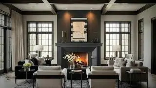Cozy Reading Nook by Fireplace Live Design in Real Time