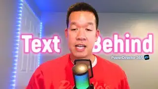 Текст ЗА объектом Эффект 🪢PowerDirector 365 (простой режим)