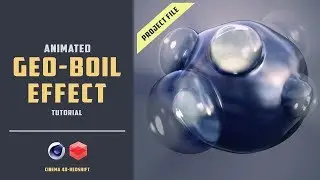 Geoboil animation without xpresso [Redshift] [CINEMA 4D TUTORIAL]