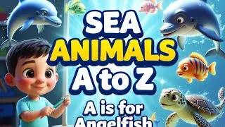 Sea Animals A to Z 🐠🎨 | Kids Learning Painting Magic | ABC Sea Animals