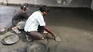 Rainproof roof plastering work | India style of house construction