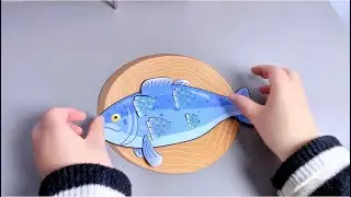 🐟ASMR🐟 Immersively make grilled fish&mdash;this quiet book is so much fun to play with!