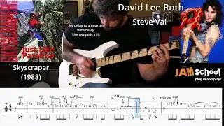 David Lee Roth Just Like Paradise Guitar Solo with TAB (Steve Vai)