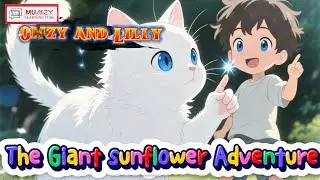 Giant sunflower adventure with Omzy and Lilly the cat #cartoon #animation 
