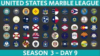 United States Marble Race League Season 3 Day 9 Marble Race in Algodoo