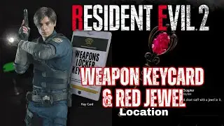 Weapon Keycard and Red Jewel Location | RESIDENT EVIL 2 REMAKE