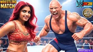 🔥WWE 2K25–Indian Diva Ananya 🇮🇳 Vs.The Rock💪Iron Man Match🎮Intergender Wrestling Gameplay💥Aug21,2025
