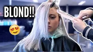 Jeg farger håret BLONDT :: Vlogg