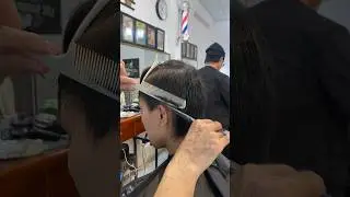 Scissors over comb technique #barber #haircut #tutorial