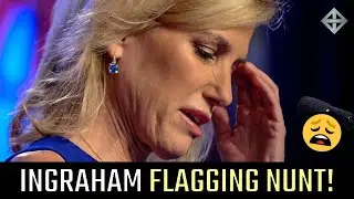 😩Flagging Nunt! Laura Ingraham tries hard to support Donald Trump's pivot to peace through war?!🤦🏽