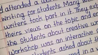 Report writing || A workshop on creative writing ||