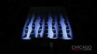 Chicago Projection Mapping - 12 Story Building - 3D Winter Video