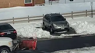 Cleaning operations of cleaning the snow in Gaithersburg, Maryland, USA