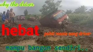 Driver muda Road conditions in Borneo oil palm plantations