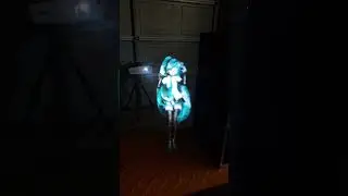 Hatsune Miku Animated Dancing Hologram Projection On A Fog Machine