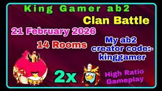 Angry birds 2 clan battle today (21 February 2026) (Blues+Terence 2x) (Multiples times terence use)