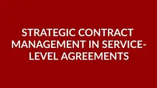Strategic Contract Management in Service-Level Agreements